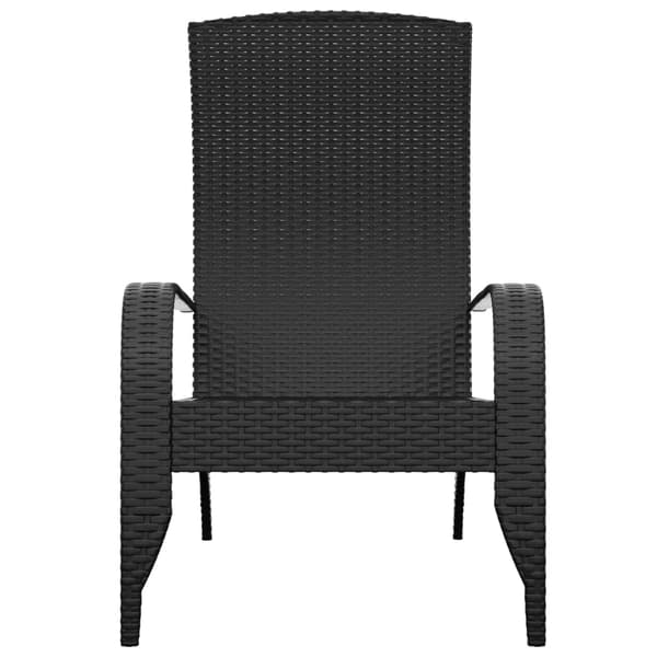 vidaXL Adirondack havestol, sort, polyrattan