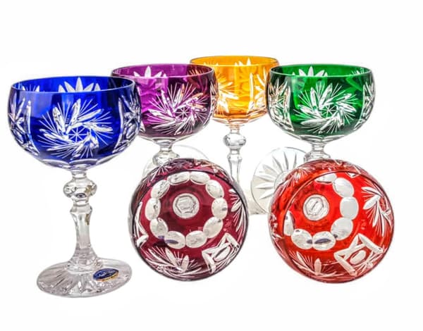 Färgglada kristallchampagneglas 150ml Olive Grinder