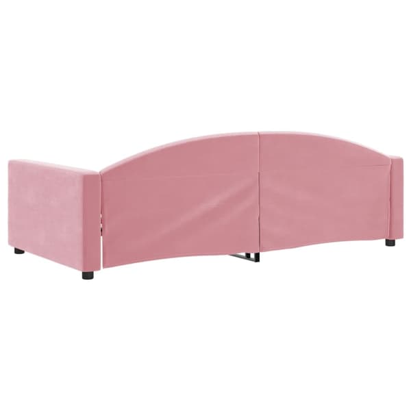 vidaXL Bäddsoffa rosa 100x200 cm klädd i sammet