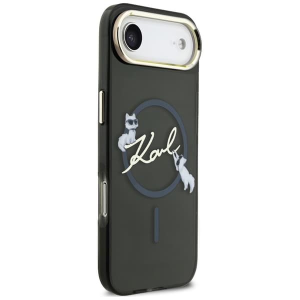 Karl Lagerfeld IML Choupettes Karl Script Logo MagSafe-etui til iPhone Air, sort