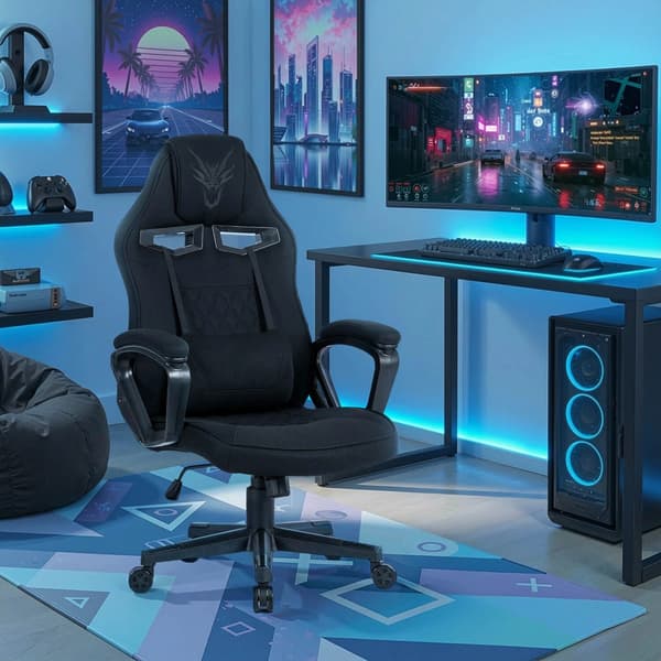 VIDAL Sort Moderne Drejelig Gamingstol