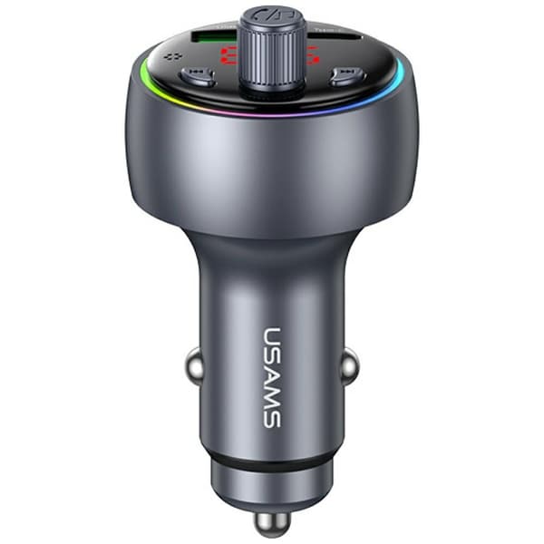 USAMS CC328 30W Biloplader 1xUSB-A 1xUSB-C Bluetooth FM-oplader