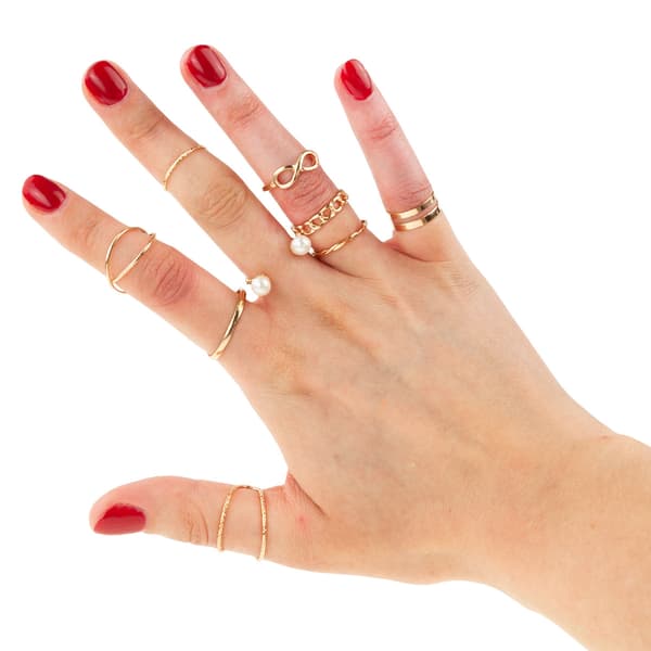 TG66796 RINGSET MED GULD BOHO RETRO RINGAR