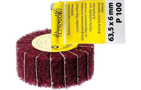 Lamskive, 63,5 x 6 mm, skaft, P100