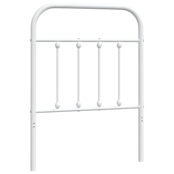 vidaXL metalsengegavl hvid 75 cm