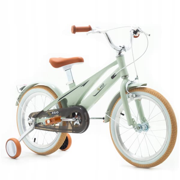 BØRNECYKEL 14 TOMMER BØRNECYKEL MED SIDEHJUL MINT LET
