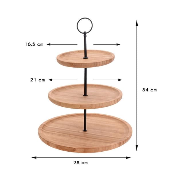 Bambu tårtfat 3 nivåer 34