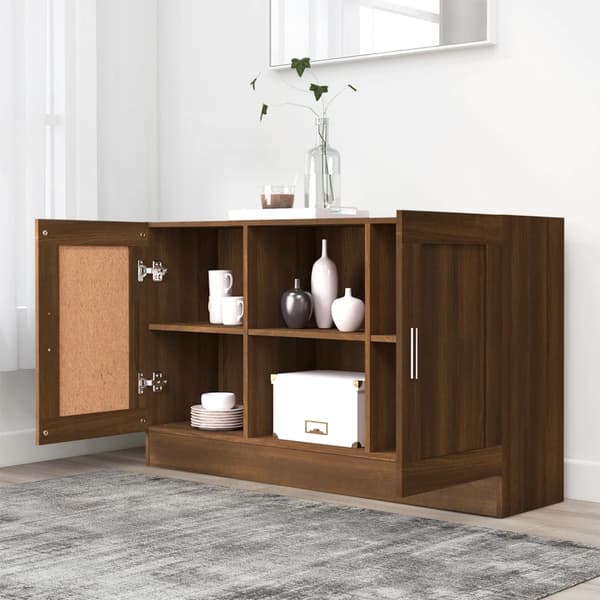 vidaXL kommode, brun eg, 120x30,5x70 cm
