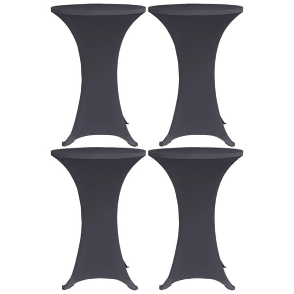 vidaXL elastiske borddække, 4 stk., 70 cm, antracit