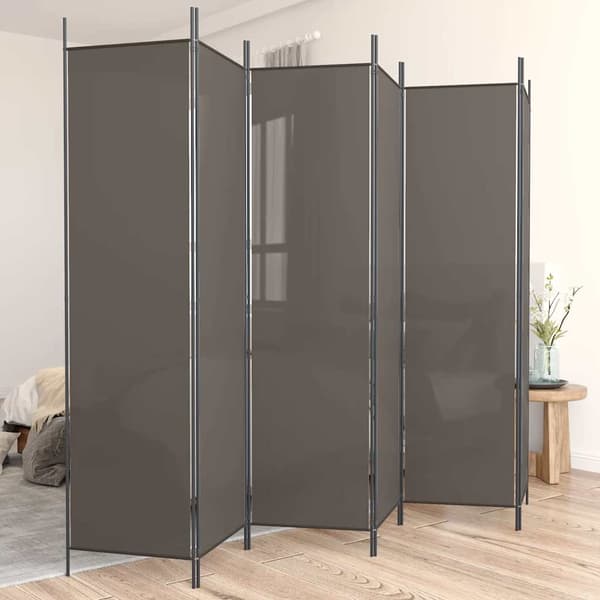 vidaXL 6-panelsskærm, antracit, 300x200 cm, stof