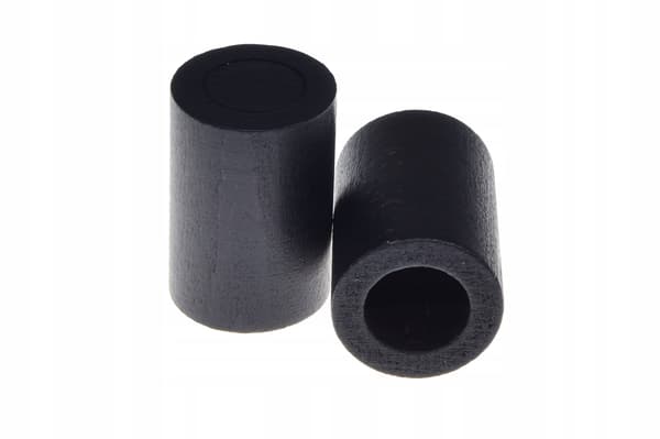 Gardinstangsender Trægardinstangsender Ø20 2 stk Sort Cylinder