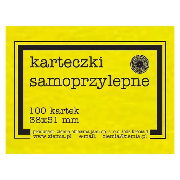 Fluo-selv notesblok 38x51mm 100K gule