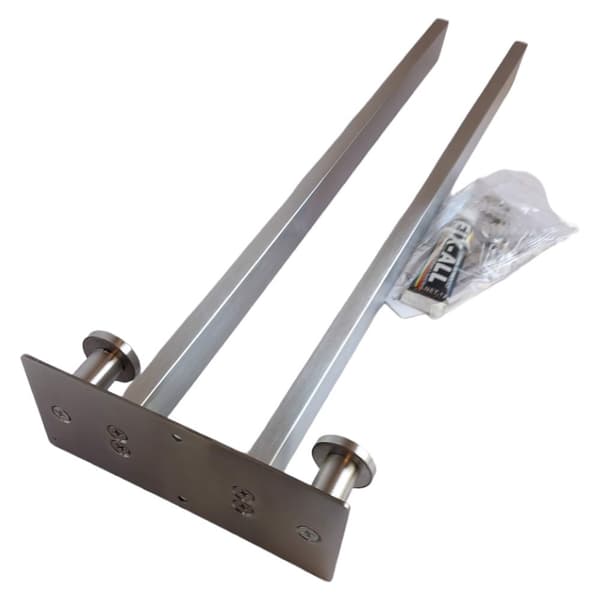 Dobbelt bøjleholder i rustfrit stål 40 cm