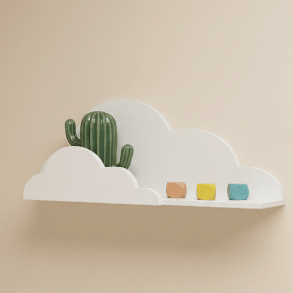 Cloud væghylde - hvid, designertilføjelse til et børneværelse