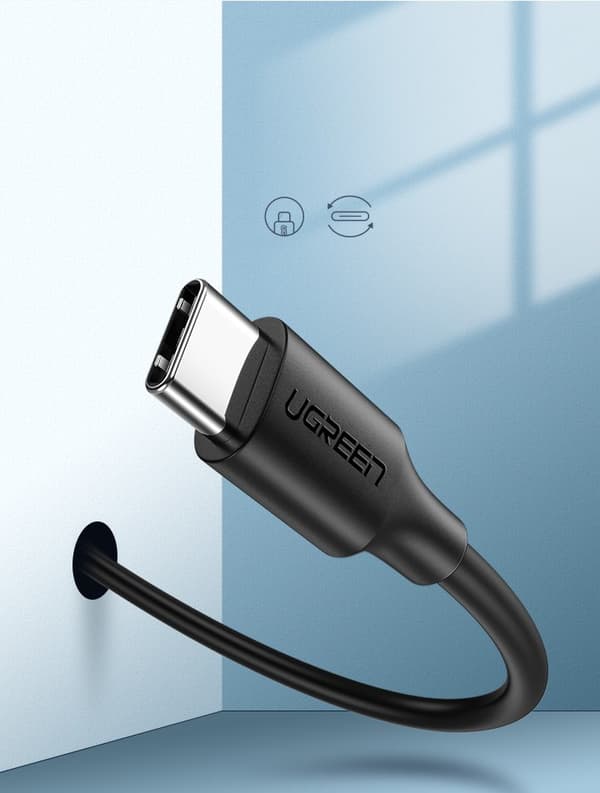 USB-kaapeli - USB-C 2A 1m musta