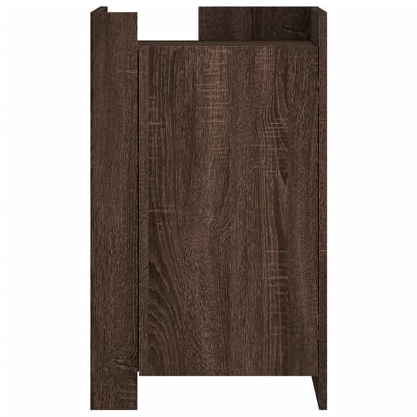 vidaXL skab brunt egetræ 45x35x75 cm træbaseret materiale