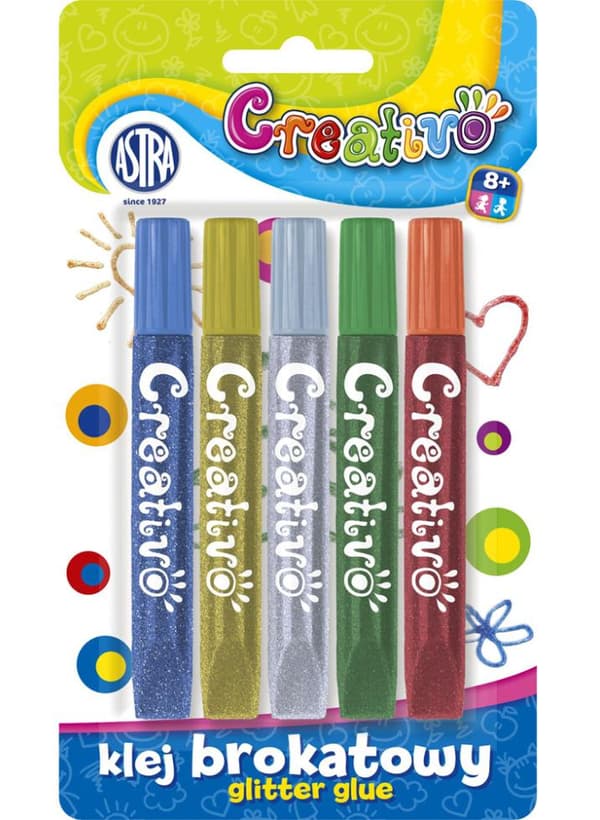 ASTRA glitterlim 5 färger