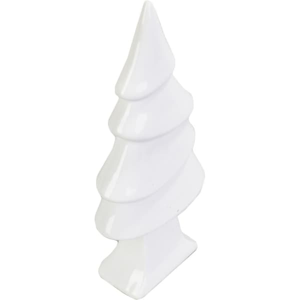 Keramisk julgransdekoration, vit