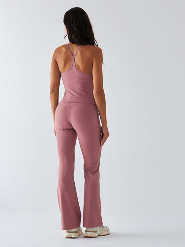 Rosa Utsvängda Leggings - Morning Dew M