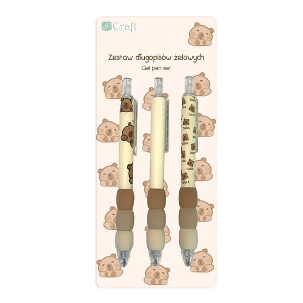 Capybara gelpenne sorte 3 stk.