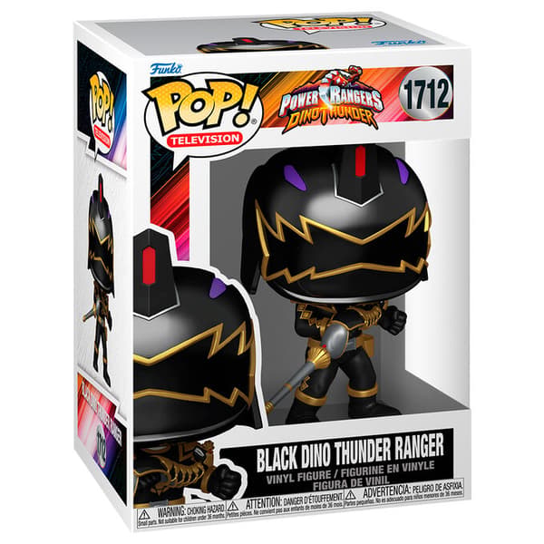 Funko POP Power Rangers 1712 Sort Dino Thunder Ranger Samlerfigur