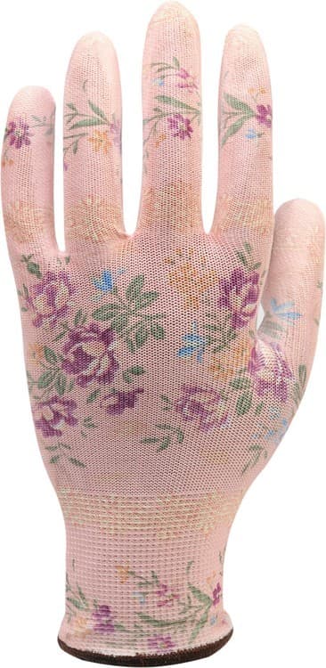 Havehandsker blomster - beige 74136 FLO