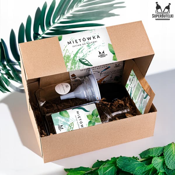 PRESENTASKSET JULKLAPP FÖR ATT TILLVERKA MINTLIKÖR 0,5L