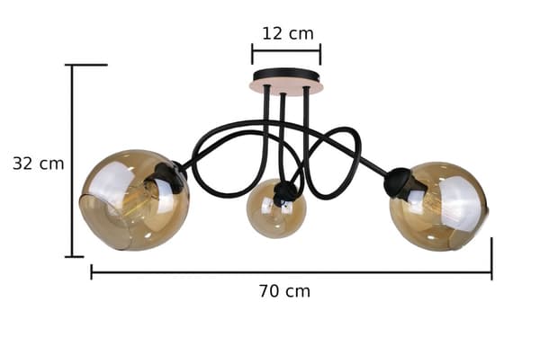Loftlampe 3xE27 VENUS WOOD