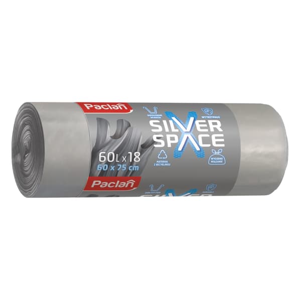 Paclan Silver Space-poser med tape 60L 18 stk.