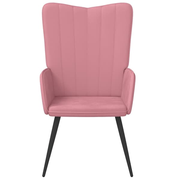 vidaXL Fåtölj, rosa, klädd i sammet