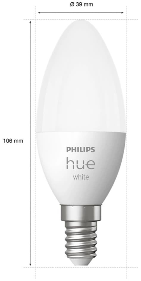 Philips Hue E14 -älylamppu kynttilällä 5,5 W 2 kpl.