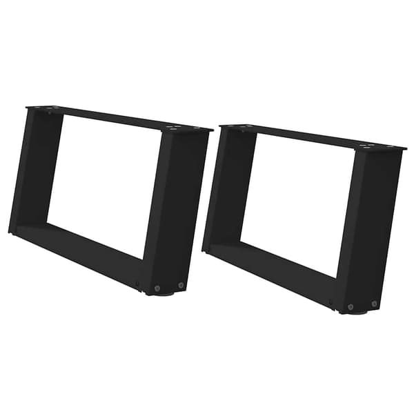 vidaXL sofabordsben, 2 stk., sort, 70x(30-31) cm, stål