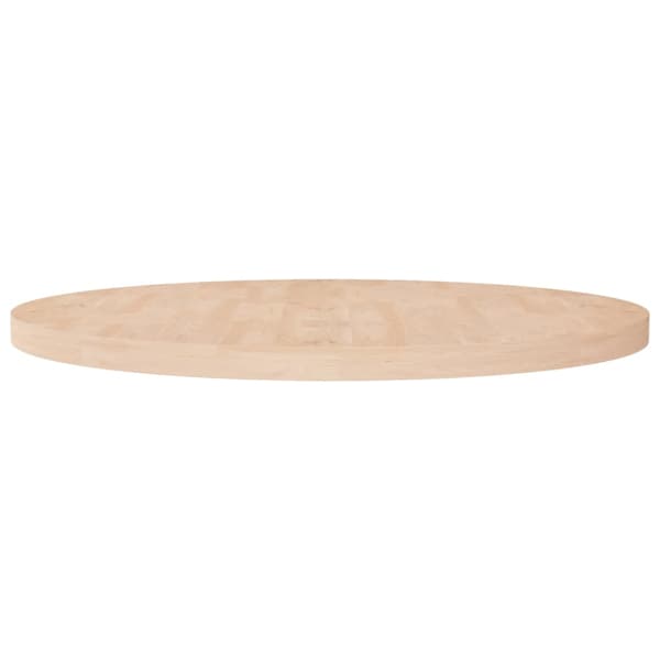 vidaXL rund bordplade Ø90x4 cm rå egetræ