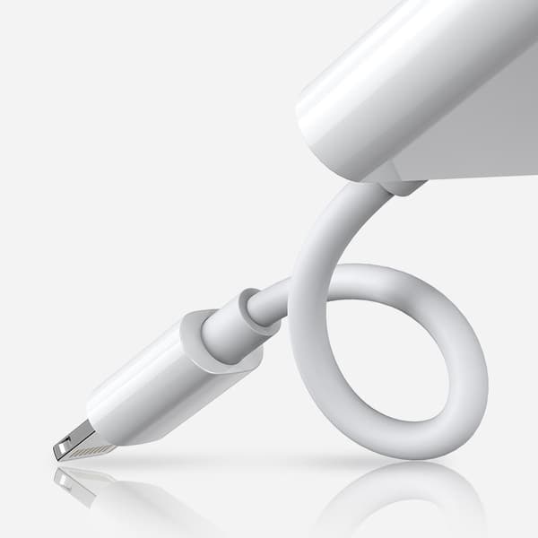 iPhone Lightning - 2x Lightning hovedtelefonsplitteradapter hvid