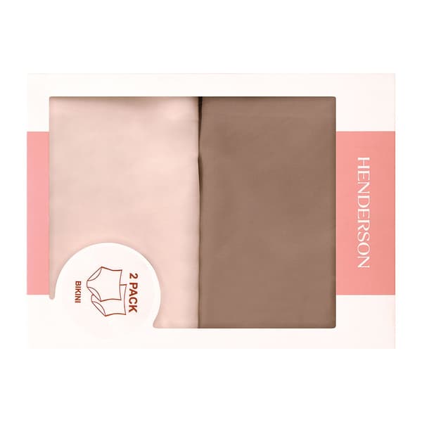 Henderson Hög Midja Mage 2-Pack Trosor | Brun, Beige M