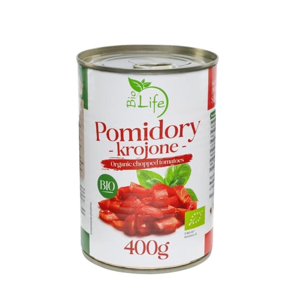 Ekologiska hackade tomater 400 g