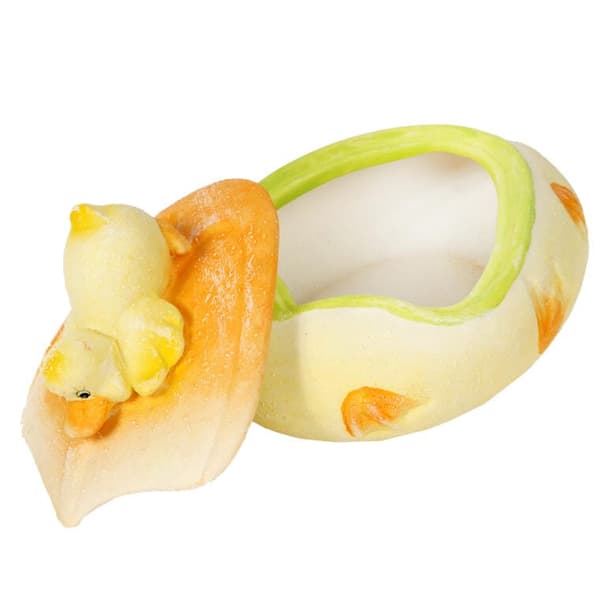Keramikæske med and 15 cm