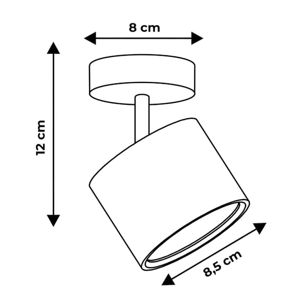 Heckermann 8795313A LED-spotlight Sort 1x hoved