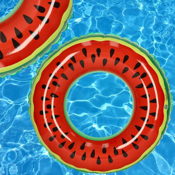 Oppustelig vandmelon strandring til poolen, vandbadering, 80 cm