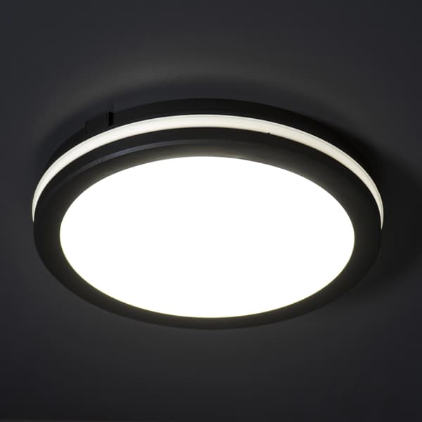 BENO ECO 30W Hermetisk LED Loftlampe Panel Farveskiftende CCT Sort