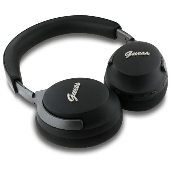 Guess Metal Script Logo Bluetooth ANC Over-Ear Hörlurar, Svarta