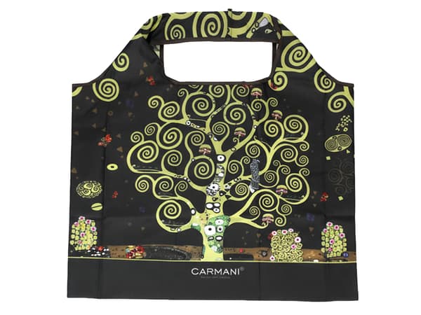 Carmani, polyester, foldbar indkøbspose 40x70cm - Klimt/Livets træ