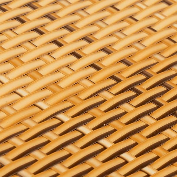 vidaXL balkonskærm lysebrun 600x100 cm polyrattan