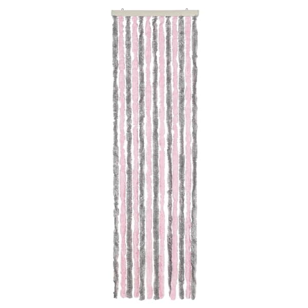 vidaXL insektnet sølvrosa 56x185 cm chenille