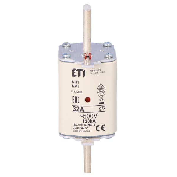 Sikringsindsats - NH1 gG 32A/500V - langsom