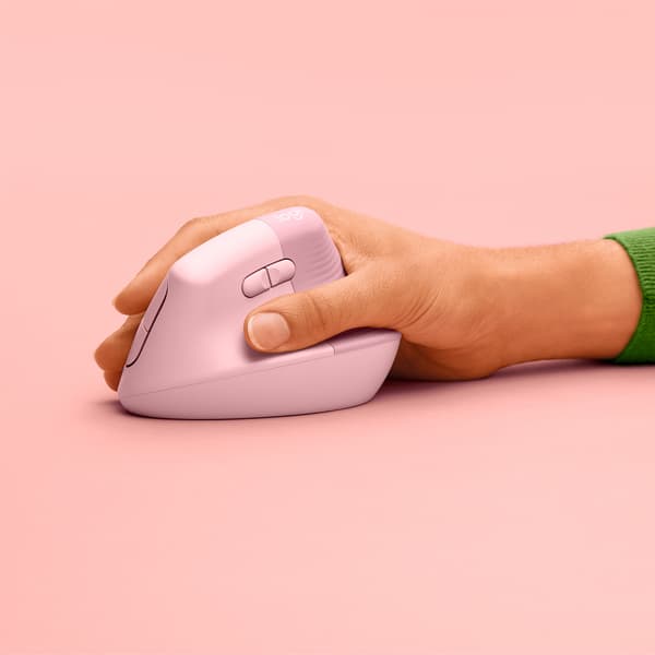 Logitech Lift Vertical Ergonomic Wireless/Bluetooth Rose datormus (910-006478)