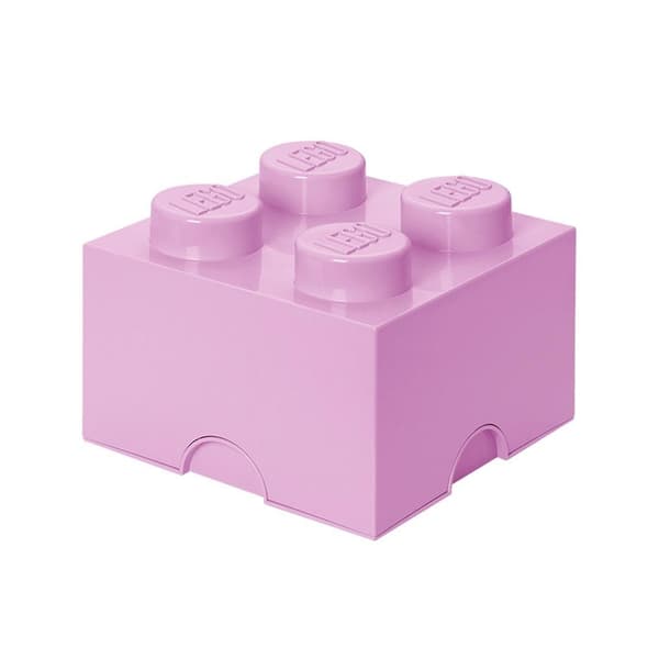 Lego containerklods fire lyserød