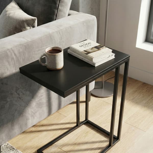 Sidesofabord sort Reims 40x25x60cm