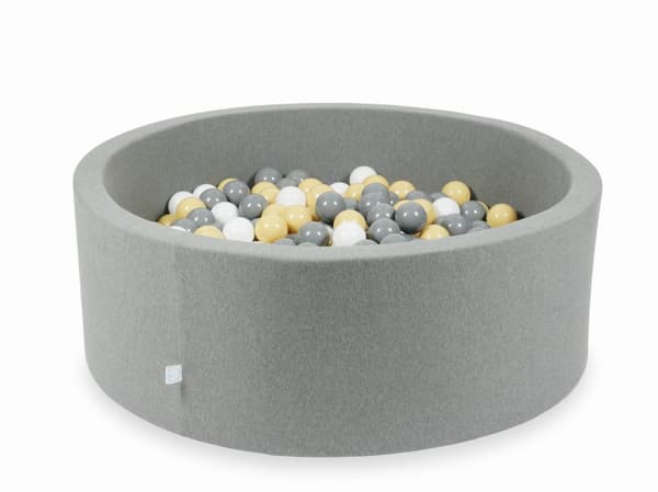Tør grå pool 110x40 med 500 bolde: hvid, grå, beige