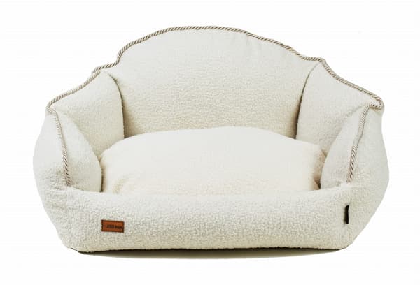 Charlotte cremefärgad bouclésoffa S - 68 cm x 62 cm